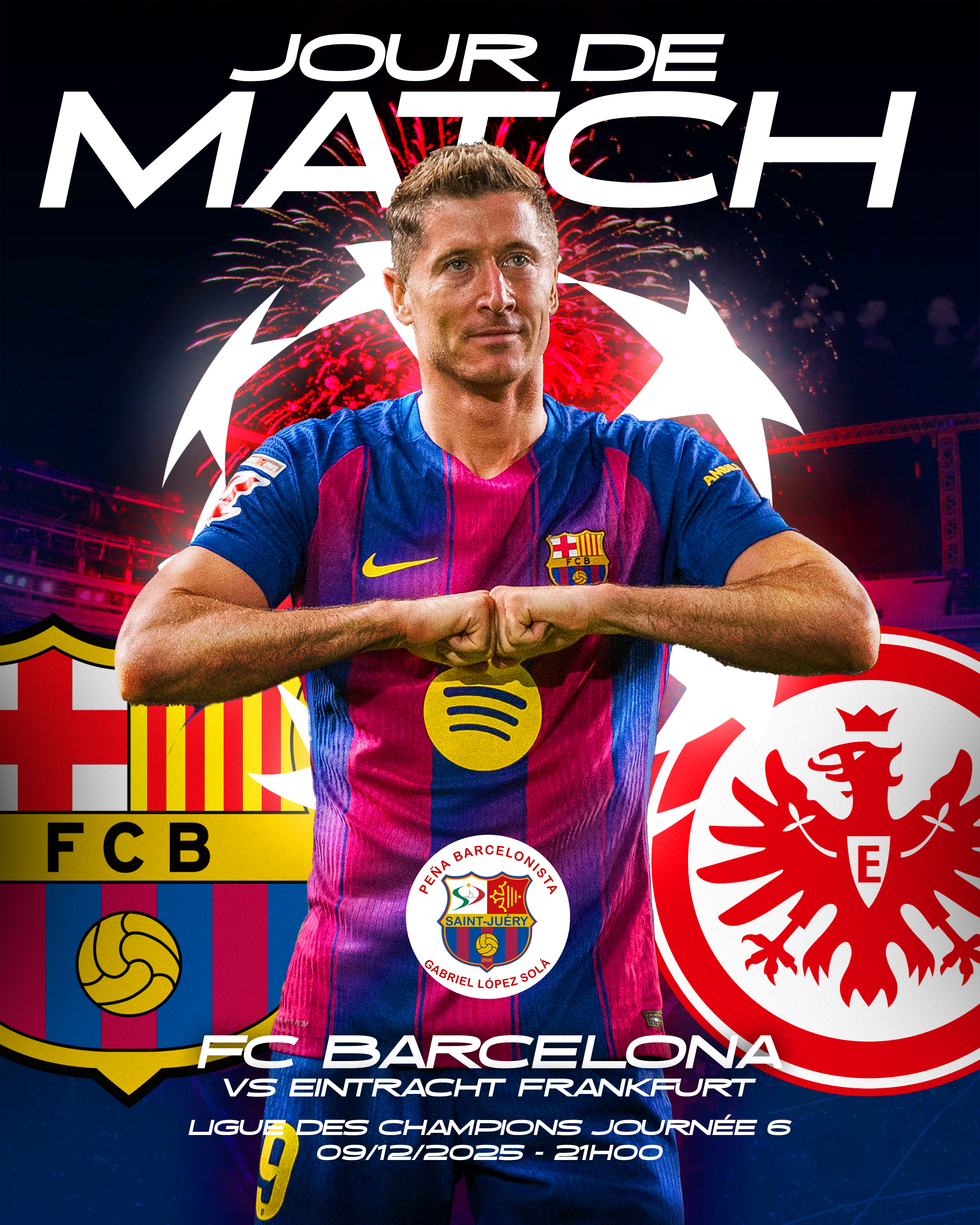 Barça vs Frankfurt - LDC - 9 Décembre 2025