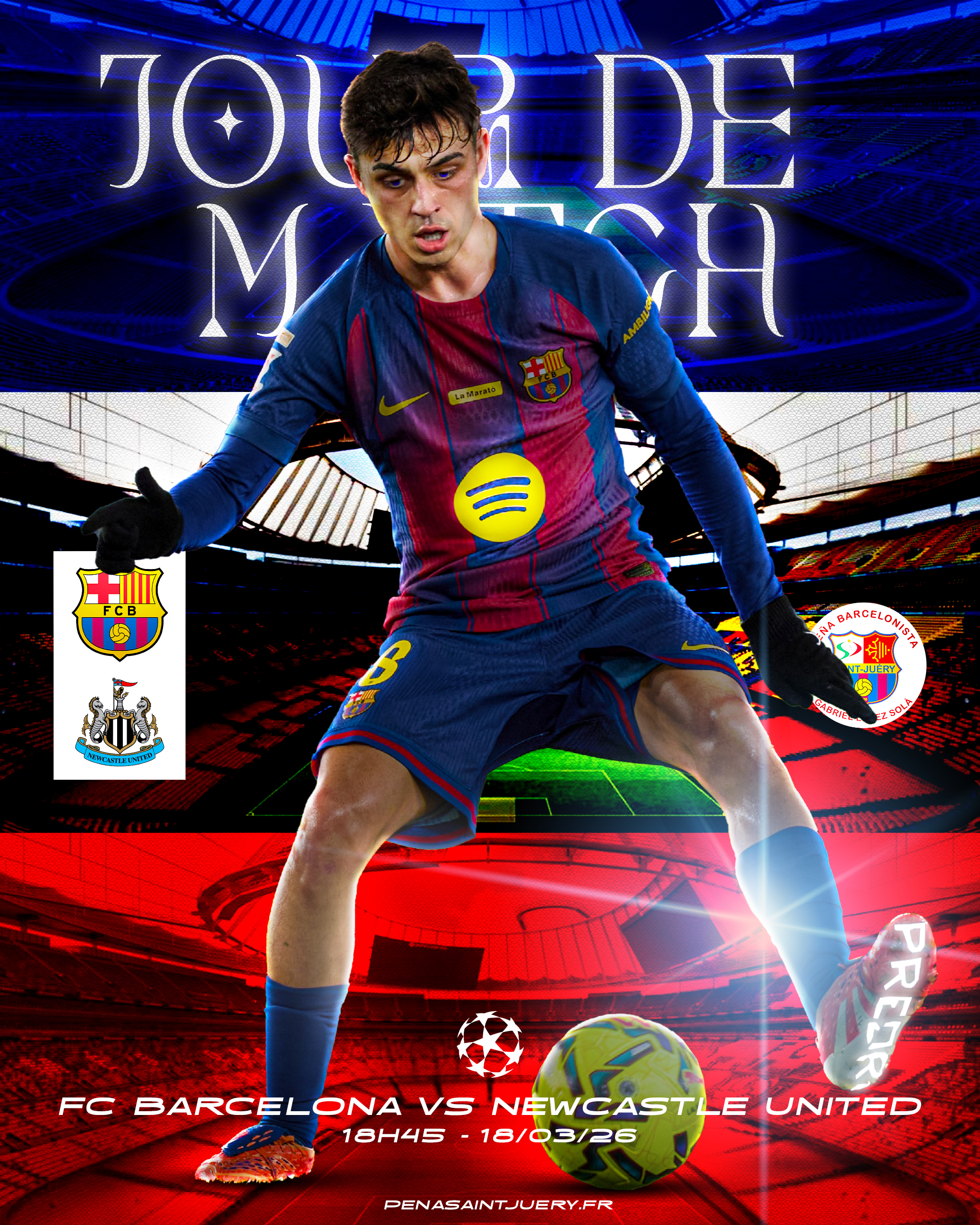 Barça vs Newcastle - LDC - 18 Mars 2026