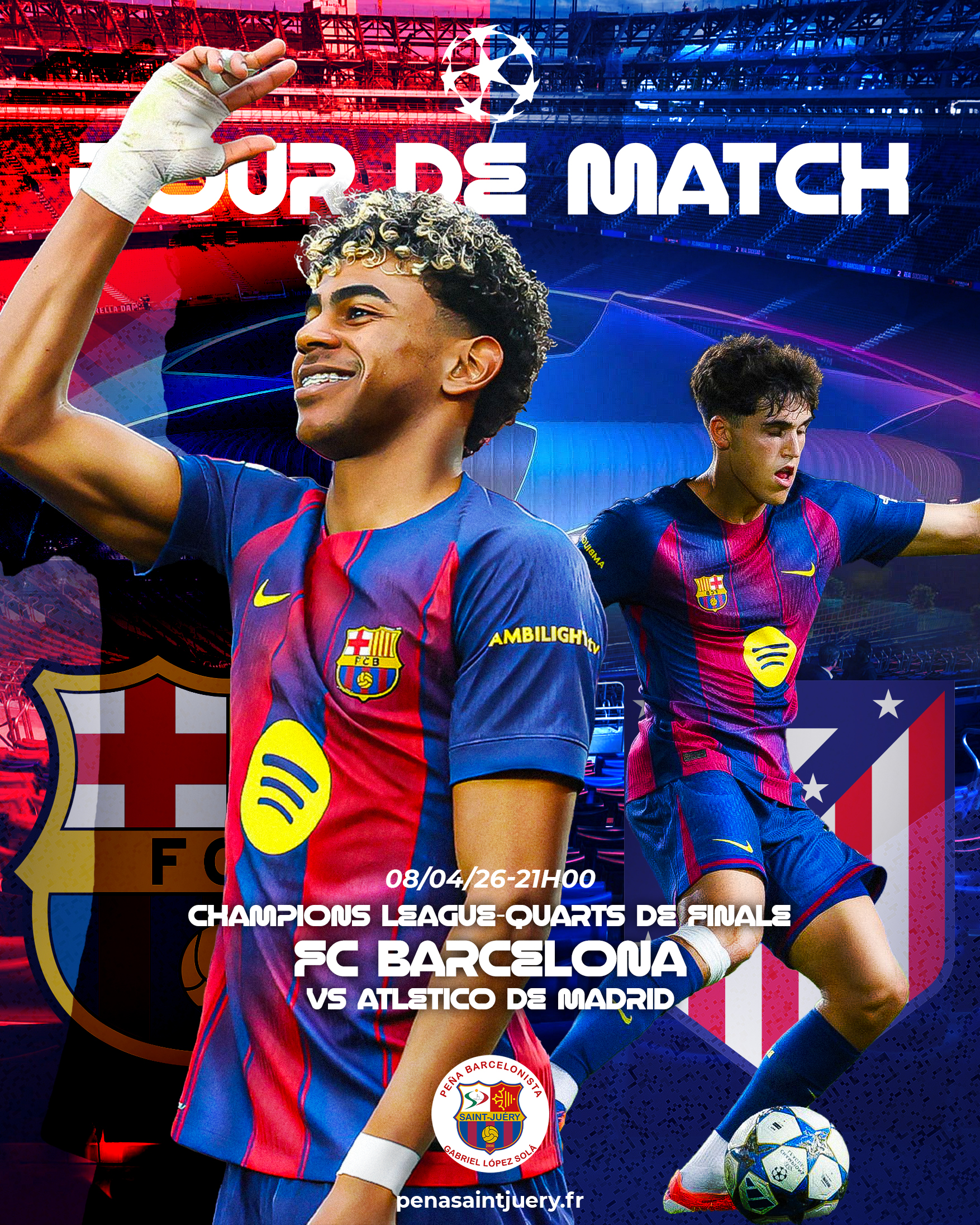 Barça vs ATM - Quarts de finale LDC - 8 Avril 2026